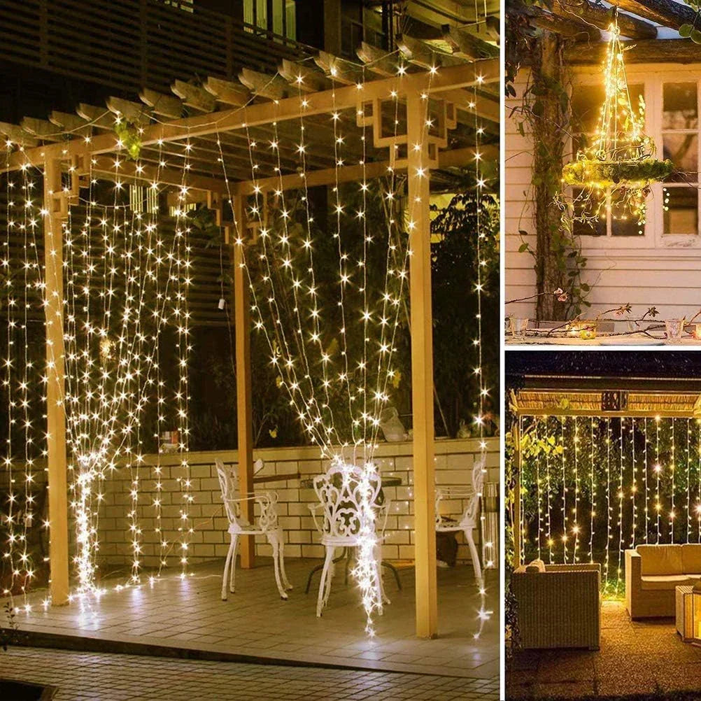 Cortina de Led Diversos 3x3 para o Natal