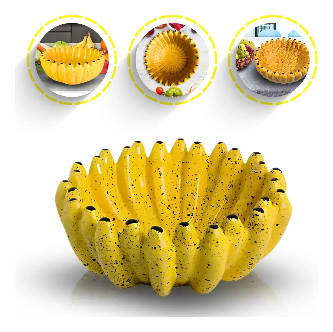 Fruteira de Cerâmica Banana – Decoração Tropical para sua Cozinha
